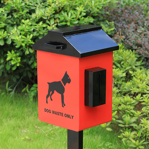 Kim Loại Con Chó Chất Thải Xử lý Trạm Bin Ngoài Trời <span class=keywords><strong>Pet</strong></span> Thùng Rác Có Thể Thùng Rác Bin Với Lật Nắp Cho Vật Nuôi - Product Image 6
