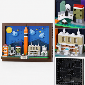 CITY POSTCARD-VENICE Skyline, <span class=keywords><strong>Serie</strong></span> de Bloques de Construcción para Juegos STEM, Tiendas de Regalos, Tiendas de Aficiones, Pedidos al por Mayor - Product Image 1
