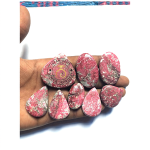 Pierre précieuse Thulite de haute qualité, 100% naturelle, cabochon de Thulite, pierre précieuse en vrac pour la fabrication de bijoux, cristal de Thulite - Product Image 1