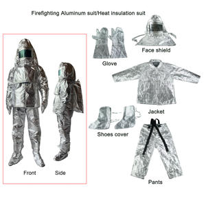 アルミ製消防服 耐火性 CCC認証 ユニフォーム アルミニウム 1000度耐熱スーツ - Product Image 2