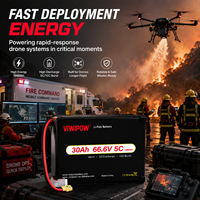 Baterai Lithium Ion Semi Solid State VIWIPOW Paling Populer 30000mAh 66.6V Lipo untuk Drone Pemadam Kebakaran