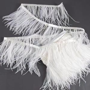 Plumes d'autruche colorées <span class=keywords><strong>de</strong></span> haute qualité <span class=keywords><strong>de</strong></span> 6/8 cm, bordure <span class=keywords><strong>de</strong></span> frange pour la décoration <span class=keywords><strong>de</strong></span> vêtements, cadeaux, bouquets, décoration intérieure, chambre à coucher - Product Image 6