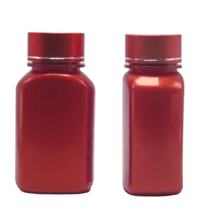 Factory direct sale 150ML/5OZ PET,wholesale red yellow pill plat plastic packing bottle by Chinese pharmaceutical company