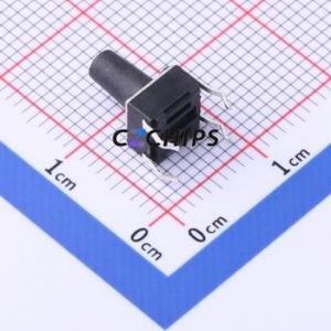 TC-6610-9.5-160G Tactile Switch Through hole-4P,6x6mm Switch Single Pole Single Throw Round Button 1.6N Through Hole - Product Image 2