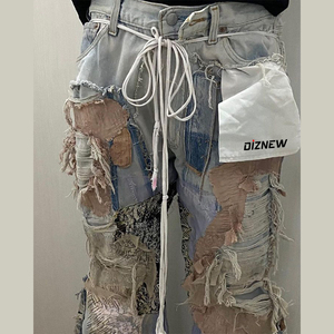 Diznew Thiế<span class=keywords><strong>t</strong></span> kế thời trang <span class=keywords><strong>d</strong></span>ạo phố ripped vá catwhiskers jeans người đàn ông hiện đại <span class=keywords><strong>c</strong></span>ủ<span class=keywords><strong>a</strong></span> Mỹ ăn xin phong <span class=keywords><strong>c</strong></span>ách chắp vá Loe Quần nhà sản xuấ<span class=keywords><strong>t</strong></span> - Product Image 3