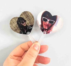 Piquet de grève pour événement personnalisé Kpop 5*5cm Mini ventilateur à main en plastique double face avec photo imprimée pour les cadeaux de concert d'idole - Product Image 4