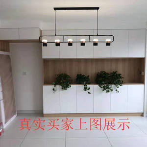 โคมไฟระย้าดีไซน์เนอร์สไตล์นอร์ดิกโมเดิร์นมินิมอล รูปทรงยาว สำหรับร้านอาหาร บาร์ เคาน์เตอร์ โต๊ะอาหาร ร้านค้า - Product Image 6