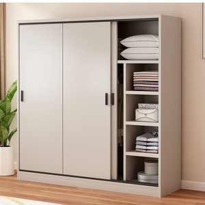 Dongma Full Solid Wood Modern Design <strong>Wardrobe</strong> with Sliding Doors for Bedroom Furniture <strong>Large</strong> Capacity Storage - Product Image 3