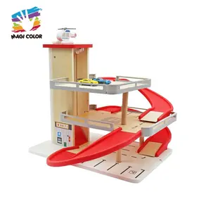 Educational Car Track Set Rollenspiel Holz parkplatz Spielzeug für Kinder W04B122