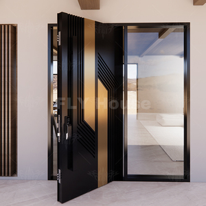Foshan Fabricant <span class=keywords><strong>de</strong></span> portes supérieures <span class=keywords><strong>Porte</strong></span> pivotante extérieure en fonte d'aluminium <span class=keywords><strong>de</strong></span> haute qualité pour maison extérieure entrée <span class=keywords><strong>porte</strong></span> <span class=keywords><strong>de</strong></span> maison en aluminium - Product Image 2