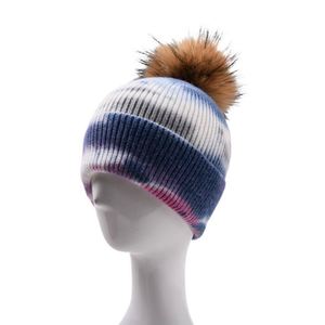 Chapeau d'hiver en acrylique tricoté personnalisé avec broderie 3D, unisexe, avec pompon - Product Image 2
