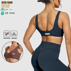 Soutien-gorge de sport à <span class=keywords><strong>dos</strong></span> ouvert pour la salle de sport, soutien-gorge de yoga rembourré, hauts de sport pour la salle de gym, soutien-gorge de sport <span class=keywords><strong>plongeant</strong></span> en V pour femmes - Product Image 1