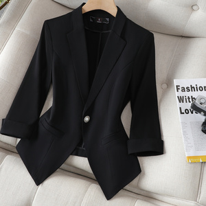 2024 femmes mince court blanc costume veste avec manches courtes printemps et été mince manteau nouvelle génération femme costume <span class=keywords><strong>Blazer</strong></span> - Product Image 3