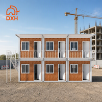 Maison conteneur moderne à deux étages avec chambre et salle de bain, hôtel/dortoir modulaire préfabriqué en conteneurs