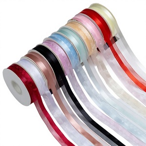 Wholesale 4CM*100Y Solid Color Polyester Satin <b>Ribbon</b> Roll Single Side Fashion Flower Bouquet Valentine's Day Gift Wrapping - Product Image 4