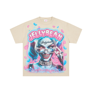 T-shirt Oversize in Cotone 100% Jellybean Miss <span class=keywords><strong>Mayhem</strong></span> Stile Streetwear con Stampa DTG Fronte/Retro e Decorazioni Hot Drill in Strass sulle Maniche - Product Image 3