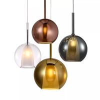 Lustre Nordique Moderne en Verre Soufflé pour Plafond, Suspension Luminaire Intérieur pour Escalier, Plafonnier Scandinave