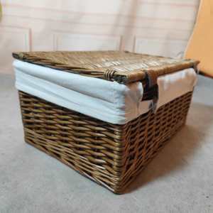 Panier d'escalier en rotin et corde de coton JY, panier de pique-nique en osier de jonc de mer, panier de rangement pour cadeaux - Product Image 6