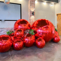 Zhenmei 16-24 pouces sphère miroir géant rouge grand ballon brillant pour les fêtes gonflables publicitaires scellés