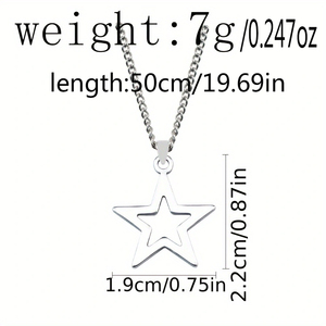 Collana con ciondolo stella moda stile coreano gioielli da donna estetici Punk gioielli gotici Y2K Grunge Rock accessori - Product Image 2