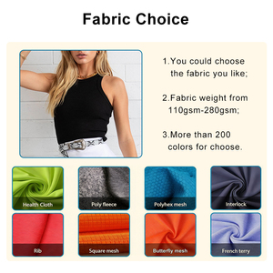 Débardeur court sans manches pour femme, col en V, dos nageur, tissage doux, séchage rapide, avec logo personnalisé sur le devant - Product Image 3