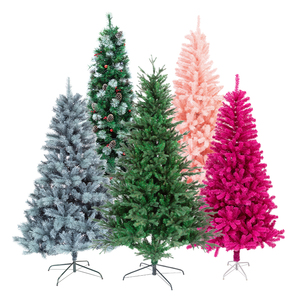 Moderno vetro esterno Pre illuminato Pe lusso rosa vetro bianco albero di natale Pop Up albero di natale con luci con luci a Led - Product Image 4