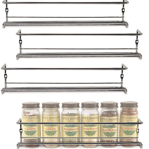 Service OEM&ODM : Étagère murale suspendue / Étagères élégantes pour pots à épices / Support de rangement en fil métallique pour épices de <span class=keywords><strong>cuisine</strong></span>, type à insertion par boulon unique - Product Image 1