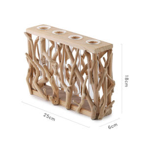 Drijfhout Kunst Drijfhout Ornamenten Handgemaakte Houten Splitsing Ambachten Geen Poreuze Glazen Hydrocultuur Vaas Hydrocultuur Plant Stand - Product Image 2