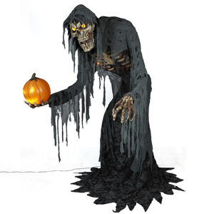 Calabaza <span class=keywords><strong>Esqueleto</strong></span> Grande con Inducción Eléctrica, Decoración de Halloween Animada para Interiores y Exteriores, Terrorífica, de Zombi, Animatrónica - Product Image 2
