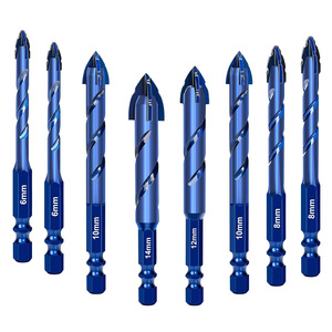 Foret à pointe centrale en carbure de tungstène, grain 6-10 mm, 110 mm, pour carrelage en porcelaine pleine masse, haute dureté, perçage à sec, <span class=keywords><strong>béton</strong></span>, pierre, verre - Product Image 1