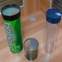Logo personnalisé Matériaux recyclés Éponge PVC PET Acétate Cylindre Rond Tube Transparent Boîte en Plastique pour Fruits Bougie & Artisanat