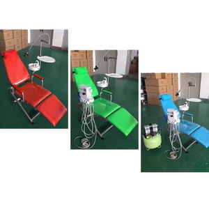 Sillón Dental Portátil con Escupidera Integrada, Diseño Plegable Azul Eléctrico para Uso Doméstico - Product Image 5