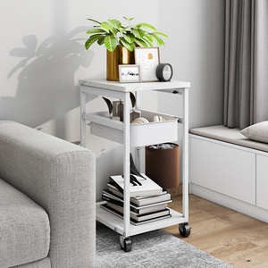 Maison et cuisine <span class=keywords><strong>3</strong></span> niveaux support métallique coulissant organisateur de rangement roulant étagère utilitaire chariot chariot avec poubelles - Product Image 5