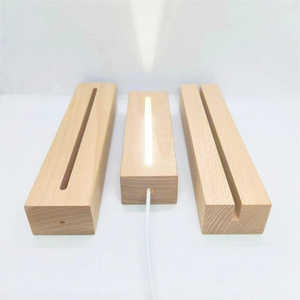 Lámpara de noche de luz cálida de madera LED con grabado para decoración de hogar o Hotel Juego de regalos corporativos de Navidad - Product Image 1
