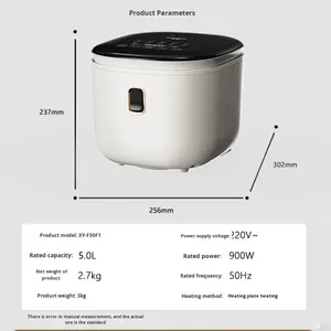 หม้อหุงข้าวอเนกประสงค์ 800-1000W กำลังไฟขนาดใหญ่ ความจุมากสำหรับ 2-6 คน หม้อด้านในเคลือบสารกันติด ฝาปิดสแตนเลส ความจุขนาดใหญ่ - Product Image 1