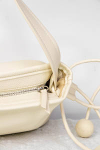 Leather Lazy Dumpling <b>Bag</b> Niche Asymmetrical Design Minimalist Knot Croissant Single-<b>shoulder</b> Summer/Winter Fashion Zip - Product Image 5