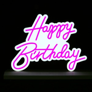 <span class=keywords><strong>Letras</strong></span> <span class=keywords><strong>Happy</strong></span> Retail Ready Pantalla ligera Conveniente Letrero de cumpleaños acrílico LED de un solo color - Product Image 3