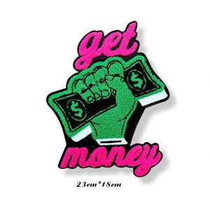 Parches de Chenilla Bordados Personalizados con Diseño de Dólares Grandes para Planchar en Jeans, Sudaderas y Chaquetas - Product Image 4