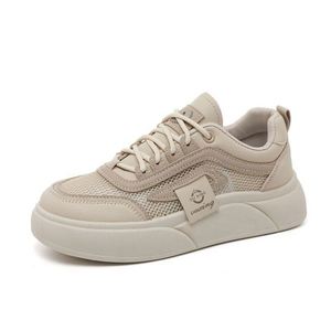 Summer Autumn Winter New Style Women's Lace-up Breathable Perforated Mesh Lightweight Design <b>Soft</b> Sole Casual Sports <b>Shoes</b> - Product Image 6