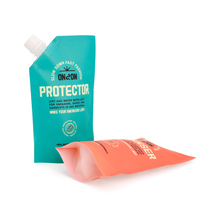 Pochette à bec verseur personnalisée et recyclable pour l'emballage de liquides (détergent, jus, sauce ou boisson chimique)