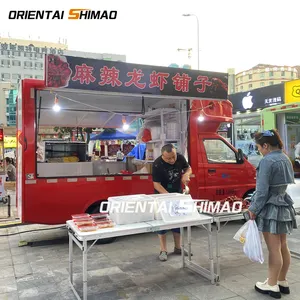 可定制的迷你冰淇淋食品卡车，来自中国电动/汽油动力移动食品货车，带油炸锅，供餐厅使用