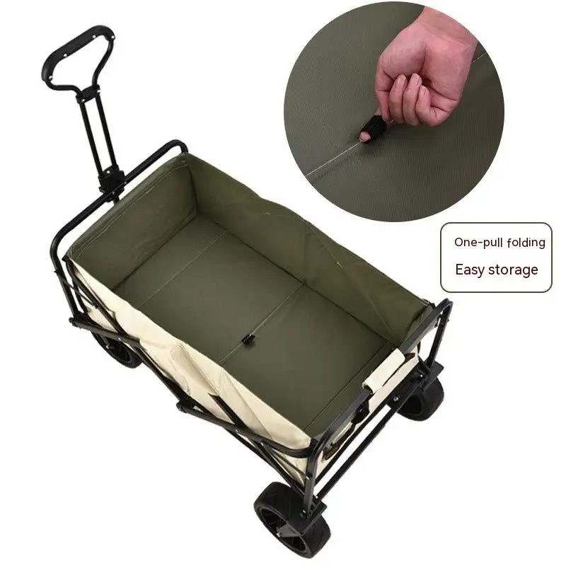 Portable pliable en plein air camping pique-nique voiture chariot pique-nique camping chariot wagon pour randonnée voyage