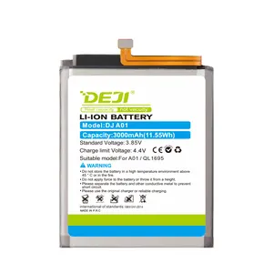 Deji bateria de telefone original para samsung, bateria de íon de lítio para samsung a01 ql1695 3000mah