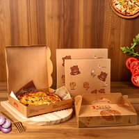Boîtes à pizza et à pain plat jetables écologiques en carton ondulé rigide avec gaufrage personnalisé, grand format, en papier blanc