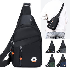 Bolso de Pecho para Hombre, Tela Oxford, Negro, Gris, Verde, Azul, Simple, Casual, para Viajes al Aire Libre, Primavera 2025 - Product Image 1