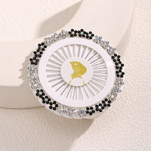 เข็มกลัดผ้าโพกศีรษะ30ชิ้น/เซ็ตสีผสมดอกไม้พลอยเทียมเข็มกลัดยาวผ้าพันคอผ้าไหมหมุดเล็กฮิญาบ - Product Image 5