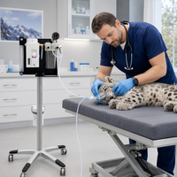 Appareil d'anesthésie vétérinaire avec option de vaporisateur de sévoflurane et absorbeur de CO2 pour la chirurgie des chiens et des chats