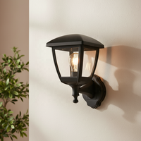 Appliques murales LED d'extérieur P406-E27 ETL IP44 étanches en PC pour jardin avec détecteur de mouvement, garantie 3 ans