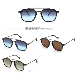 New Trendy Square Frame Metal Stark Style Sunglasses Custom Logo Fashion Durable Women Men Sun Glasses Shades Supplier - Product Image 2