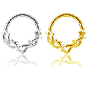 2025 Anillo de <span class=keywords><strong>Nariz</strong></span> Sexy para Septum, Clicker Articulado, Gancho para Cartílago, Acero Inoxidable 316L, Joyería para Piercing Corporal - Product Image 6